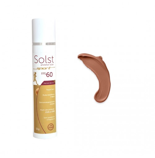 Solst Sport FPS 60 Protetor Solar Toque Seco Marrom Bronze 55g