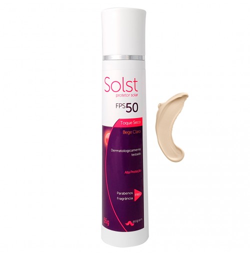 Solst FPS 50 Protetor Solar Toque Seco Bege Claro 55g
