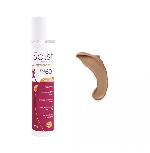 Solst Sport FPS 60 Protetor Solar Toque Seco Bege Escuro 55g