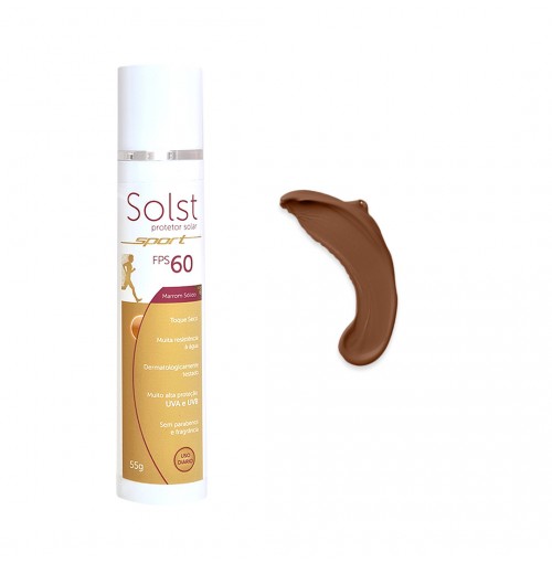 Solst Sport FPS 60 Protetor Solar Toque Seco Marrom Sólido 55g